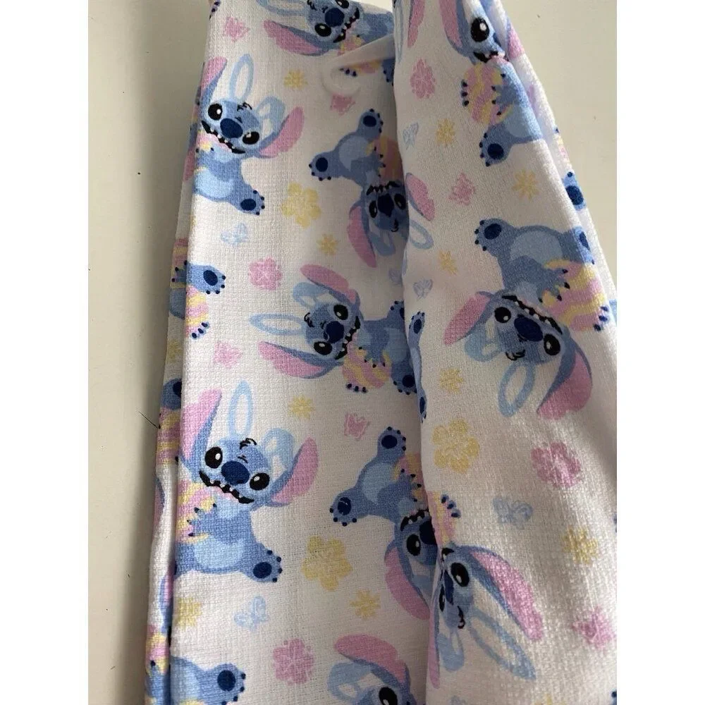 2 Pack Disney Stitch Hand Kitchen Towels Easter Eggs Spring 16 X 26” NEW‎